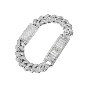 12mm Iced Name Custom Cuban Bracelet