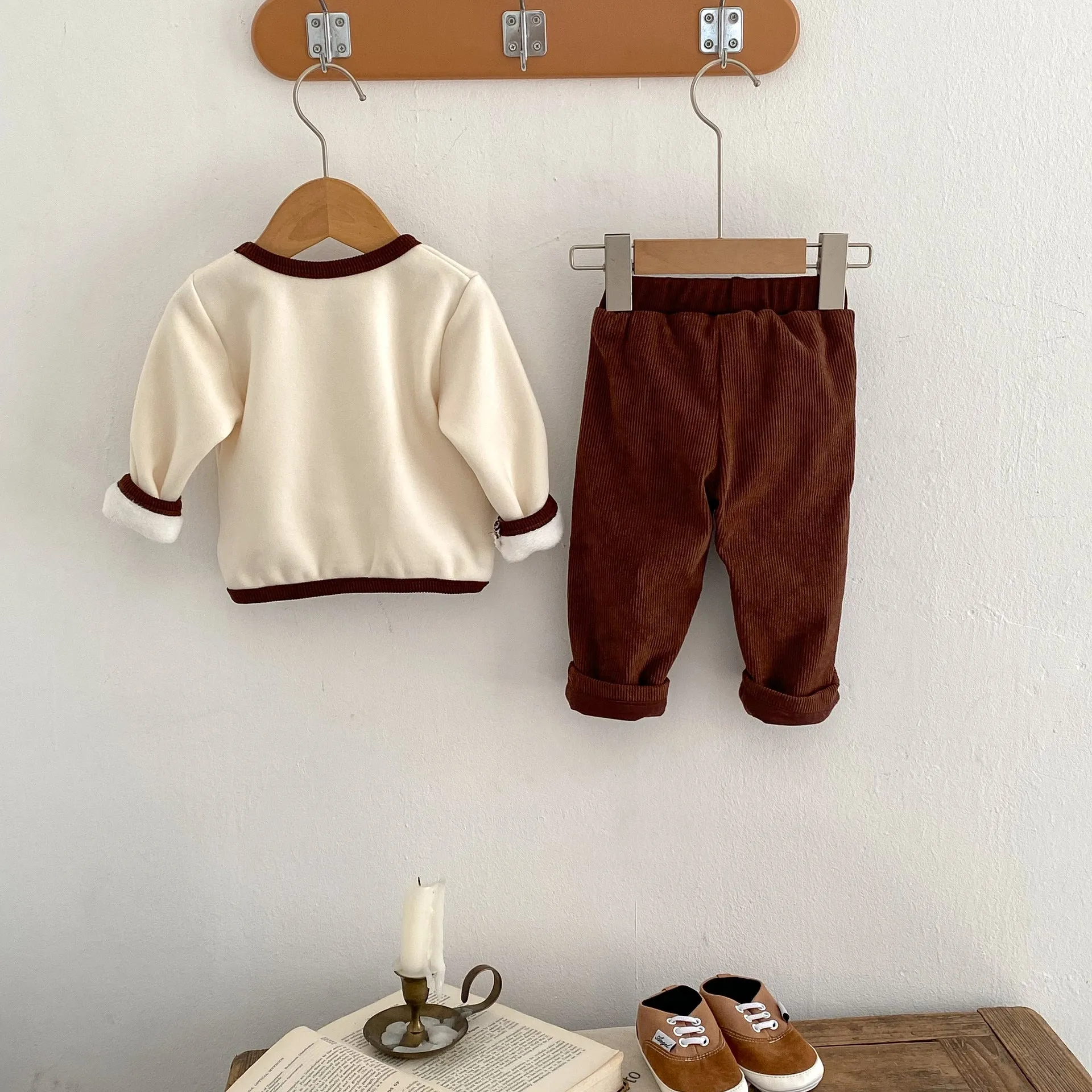 2 Pieces Set Baby Kid Girls Letters Hoodies Sweatshirts And Solid Color Pants Wholesale 230828335