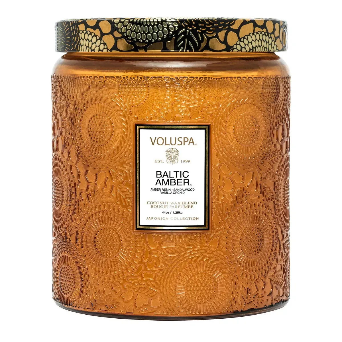 2 WICK 44 OZ LUXE JAR CANDLE BALTIC AMBER