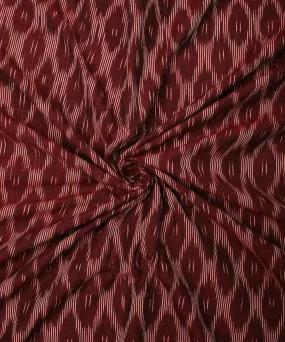 2.5 m Brown handloom cotton pochampally ikat fabric