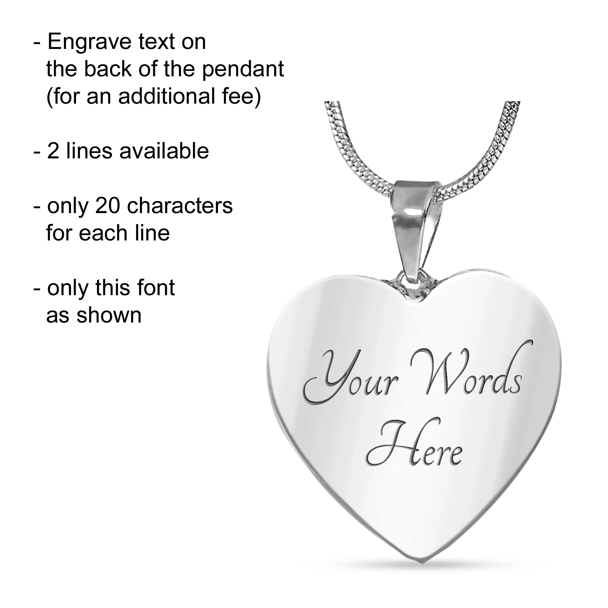 A Little Hug From Heaven Poem Custom Photo Heart Pendant Necklace Remembrance Keepsake