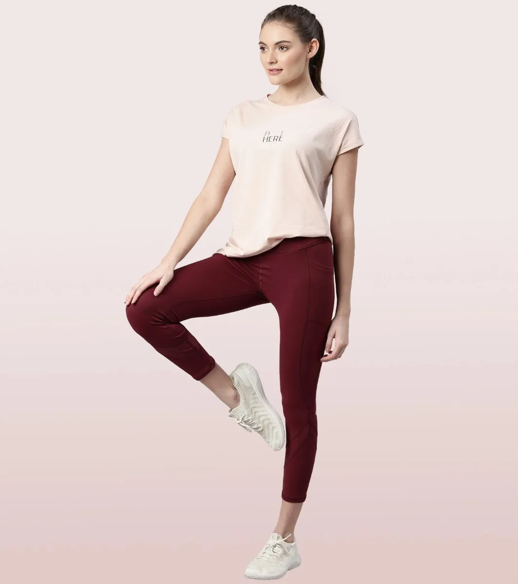 Active Cottony Legging| Feels Like Cotton Dry Fit High Waist 7/8th Length Legging