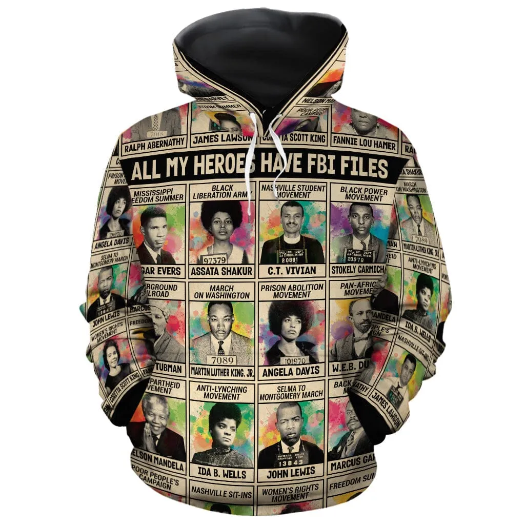 All My Heroes Have FBI Files All-over Hoodie