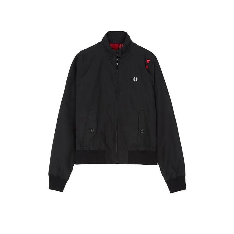 Amy Winehouse Black Embroidered Harrington Jacket