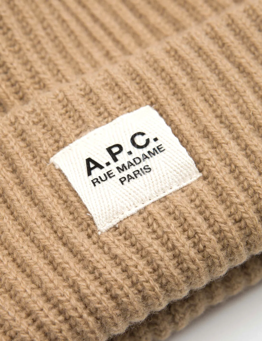 A.P.C. James Beanie Hat - Camel Brown