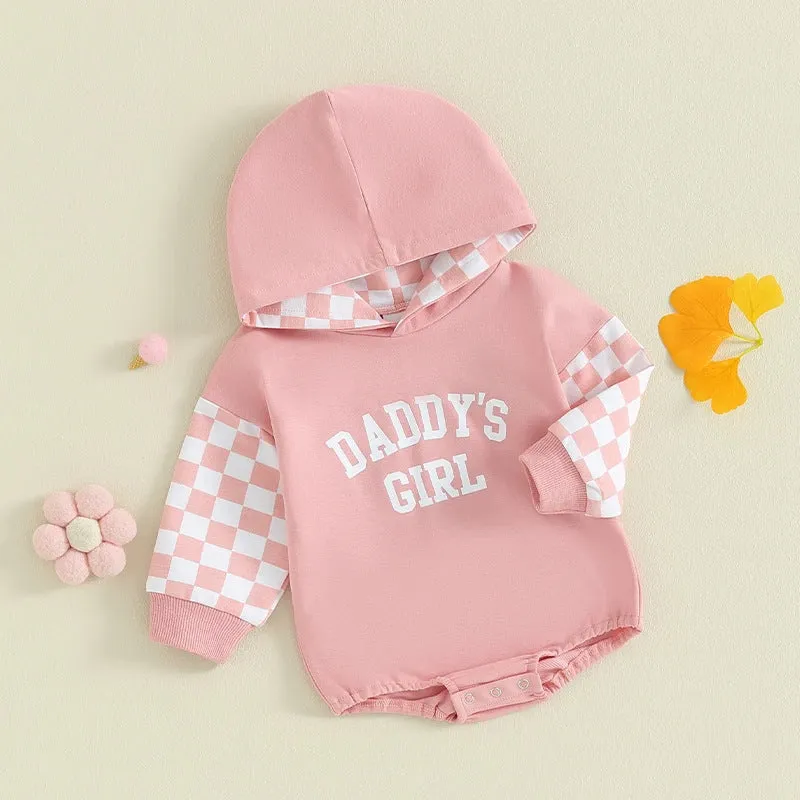 Baby Girls Letters Checked Rompers Wholesale 231130319