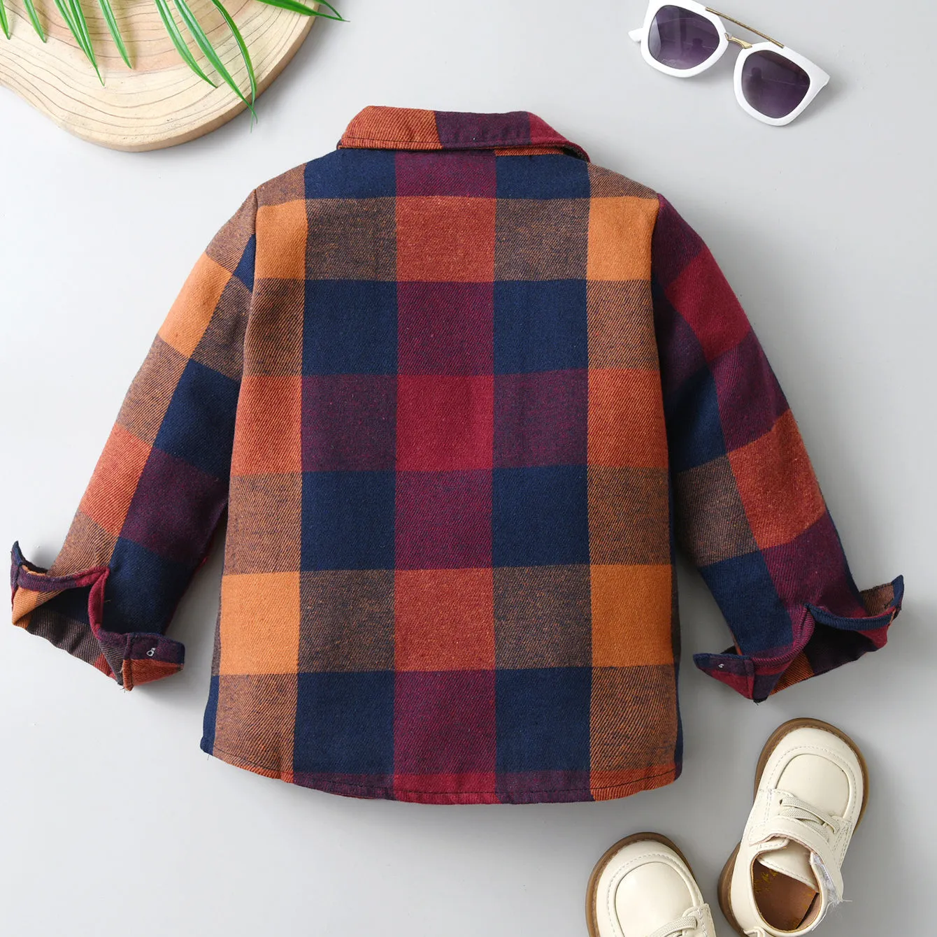 Baby Kid Boys Color-blocking Checked Shirts Wholesale 23082880