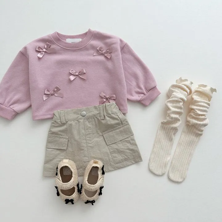 Baby Kid Girls Solid Color Bow Tops Wholesale 24030143