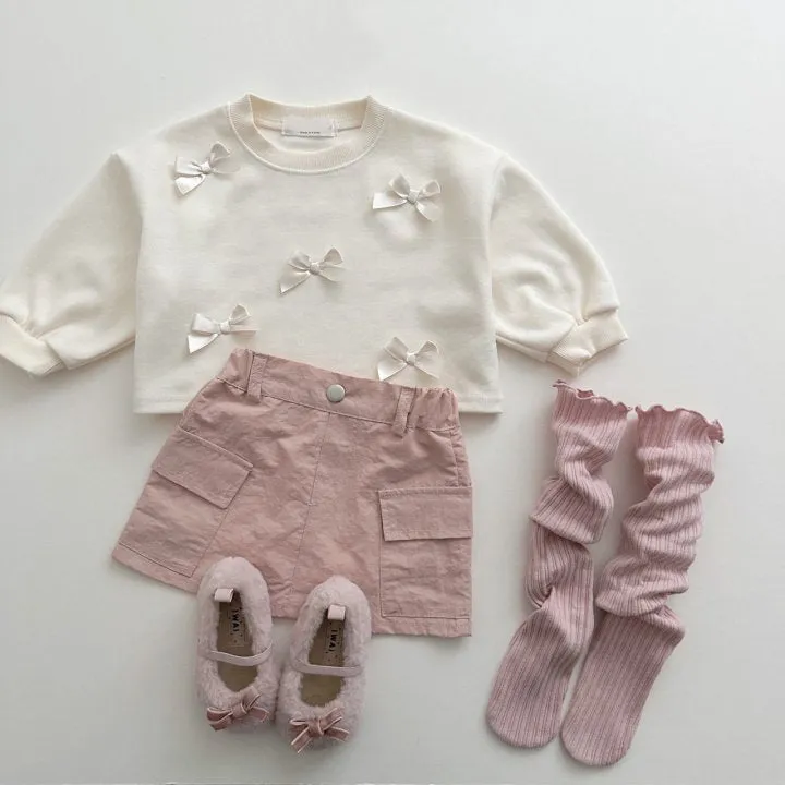 Baby Kid Girls Solid Color Bow Tops Wholesale 24030143