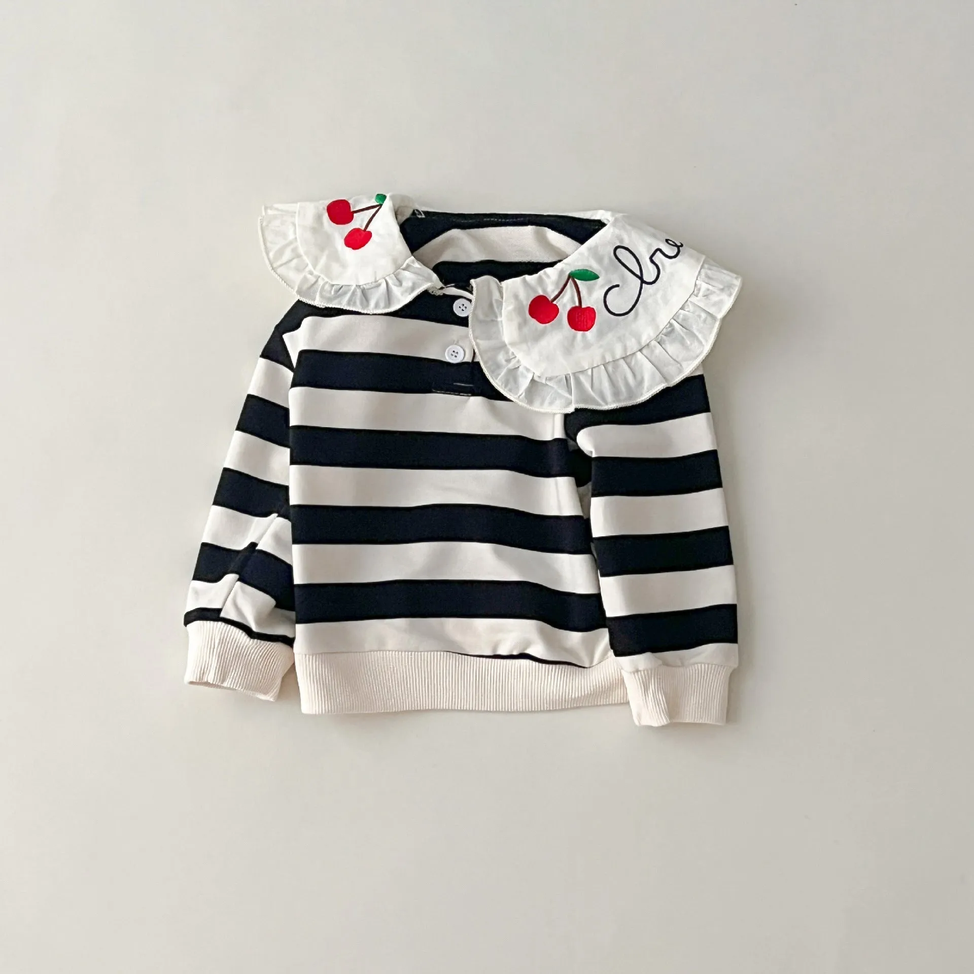 Baby Kid Girls Striped Fruit Tops Wholesale 231130154