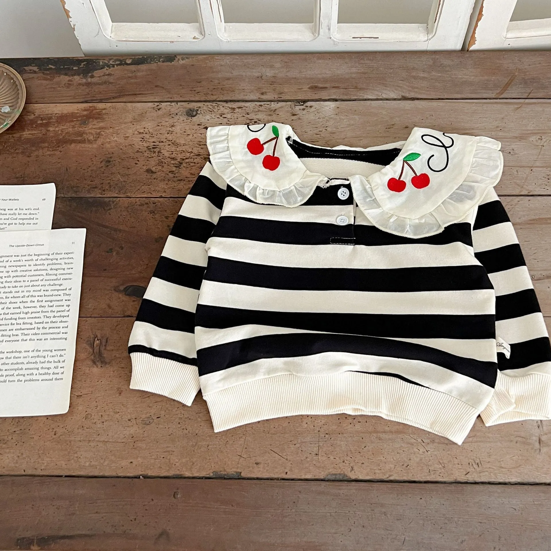 Baby Kid Girls Striped Fruit Tops Wholesale 231130154