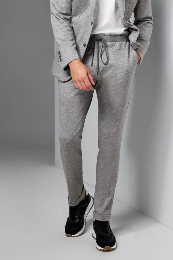 Bailey Trouser - Lt Grey Cotton Wool Jersey