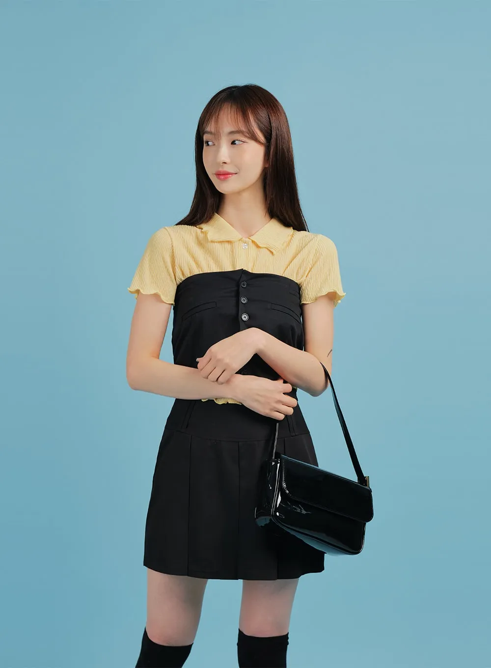 Basic Formal Pleated Mini Skirt BA27