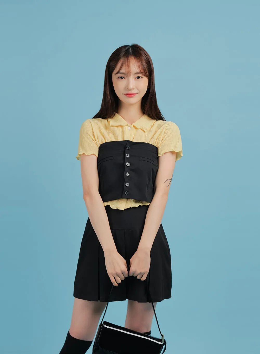 Basic Formal Pleated Mini Skirt BA27