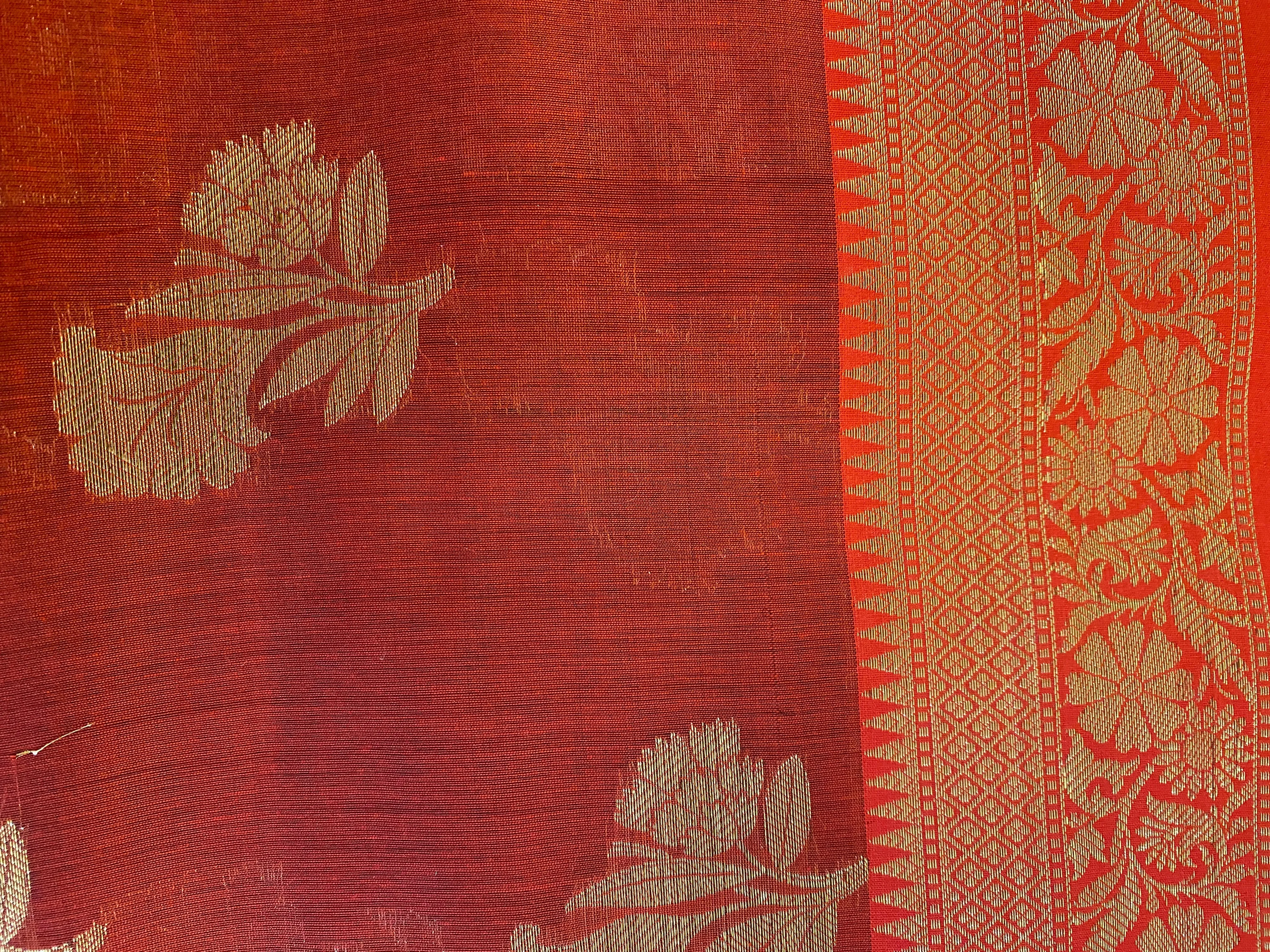 Beautiful Red Silk Cotton Saree