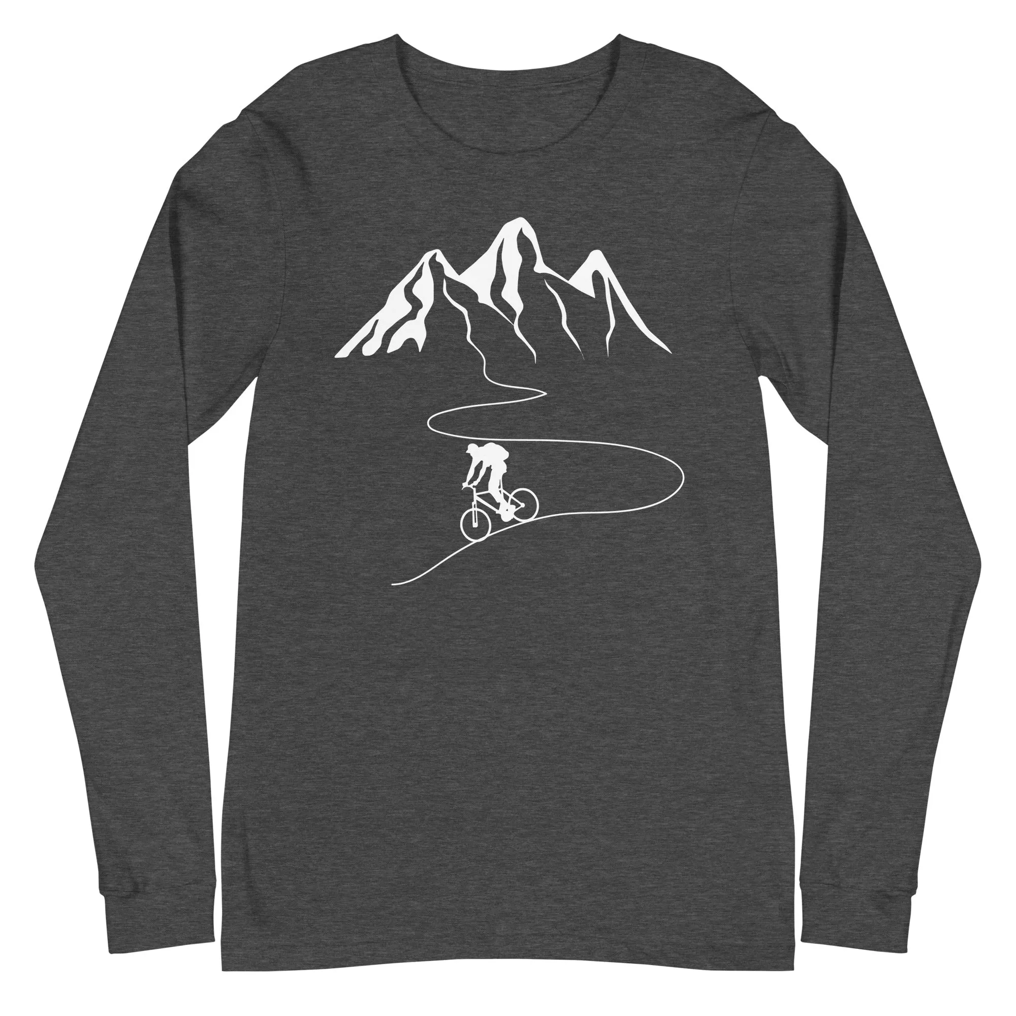 Berge - Kurve Linie - Radfahren -  - Unisex Long Sleeve Tee | Bella   Canvas 3501