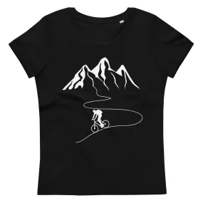 Berge - Kurve Linie - Radfahren -  - Women's Fitted Eco Tee | Stanley/Stella STTW032