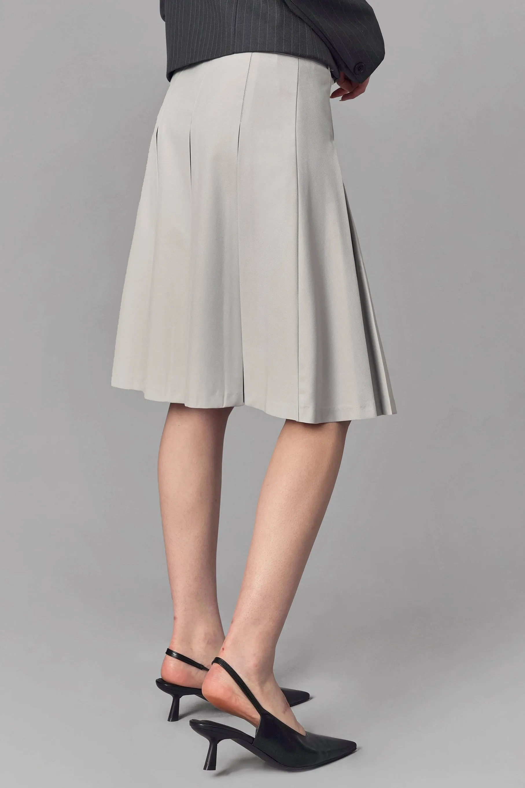 Camu Midi Skirt, Grey