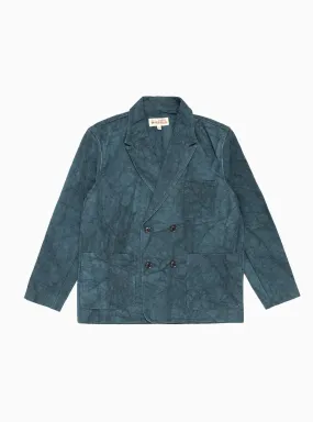 Canvas Double Breasted Jacket Navy