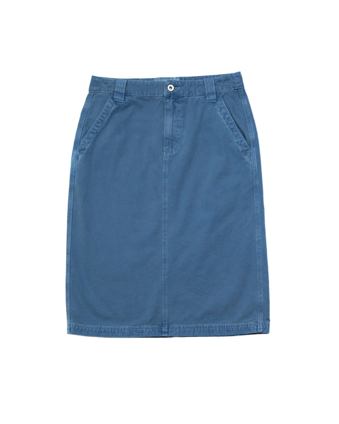 Canvas Irene Skirt (Relaxed Fit) - Overdyed Lt Indigo