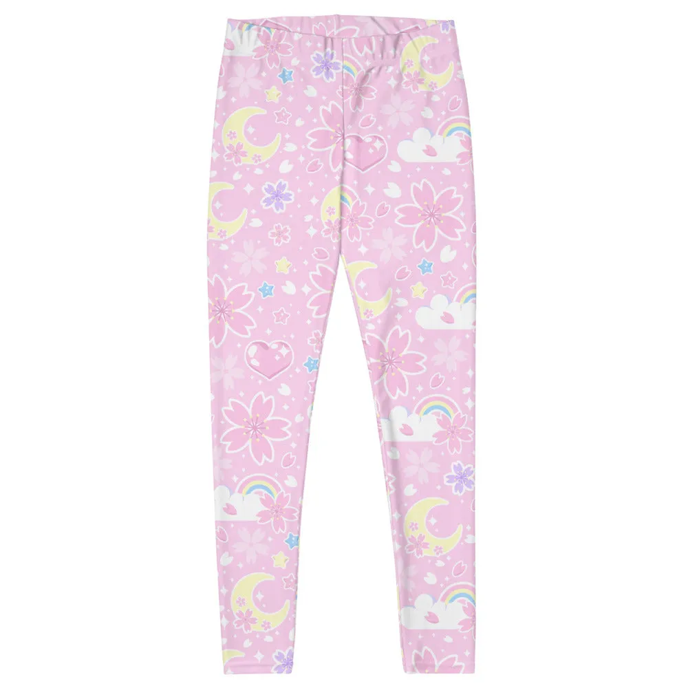 Cherry Blossom Dreams Pink Leggings