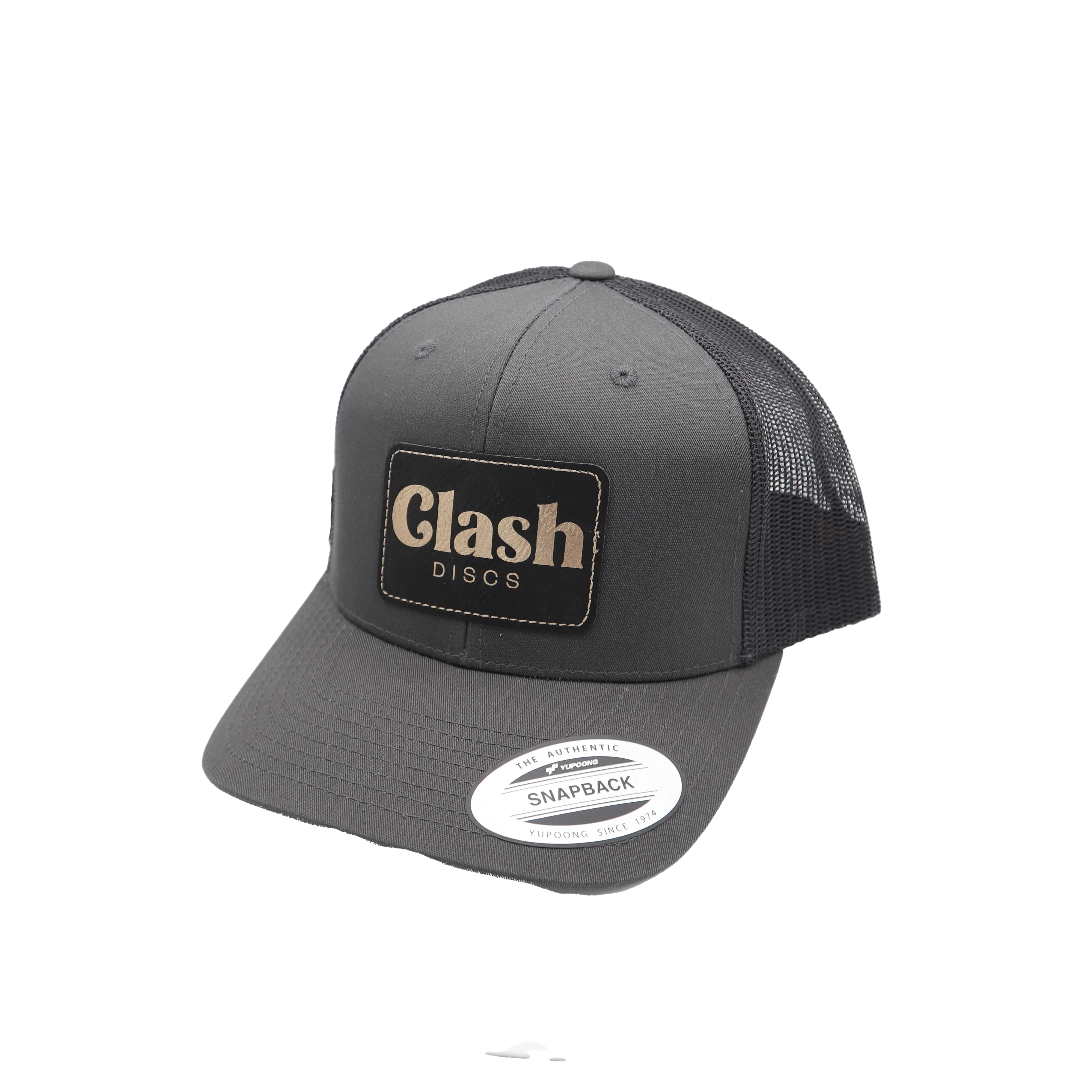 Clash Discs Clash Logo Leather Patch Trucker Hat