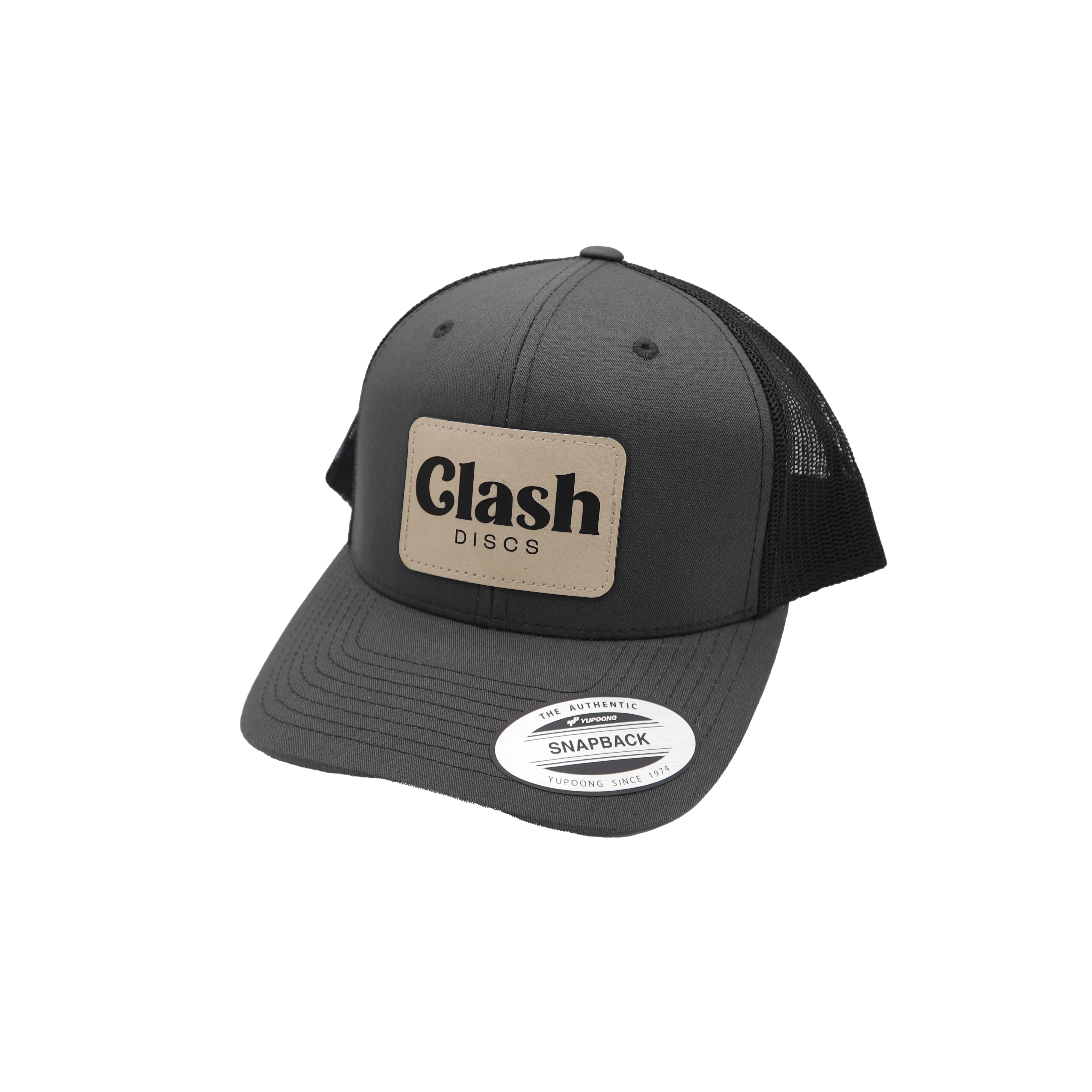 Clash Discs Clash Logo Leather Patch Trucker Hat