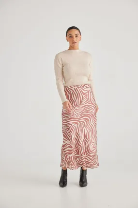 Corinne Skirt (Tan Zebra)