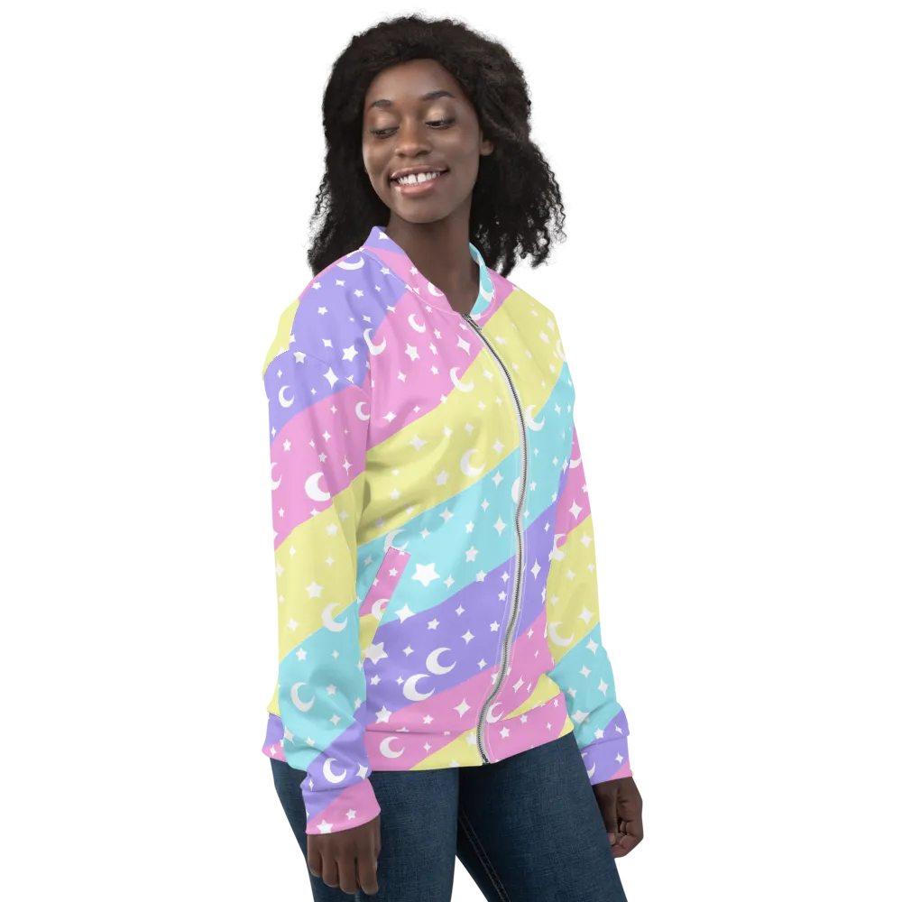 Cosmic Rainbow Unisex Bomber Jacket