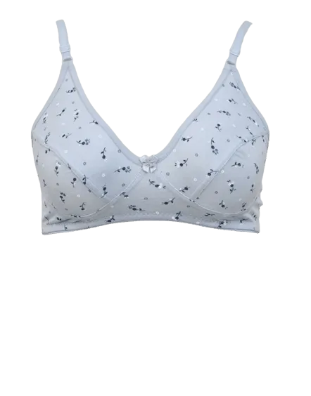 Cotton Bra Wirefree Non Padded Bra Printed Fabric Woven Bra For Women Plus Size Bra