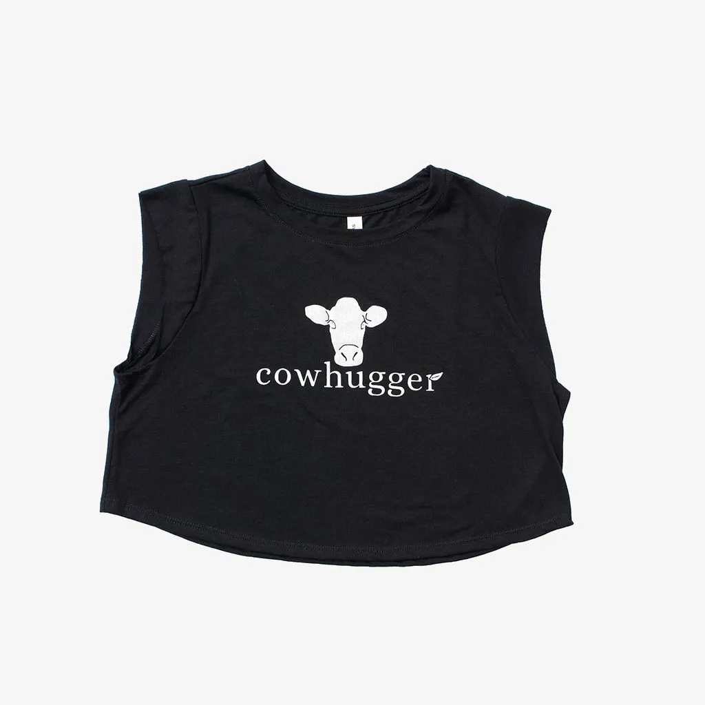 Cowhugger Women's Crop Tee - Black or Sunset