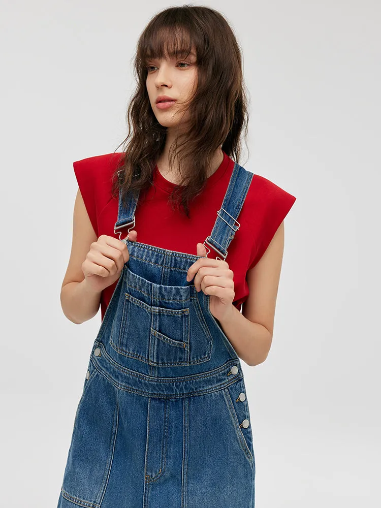 Denim Straight Full-Length Women Overalls