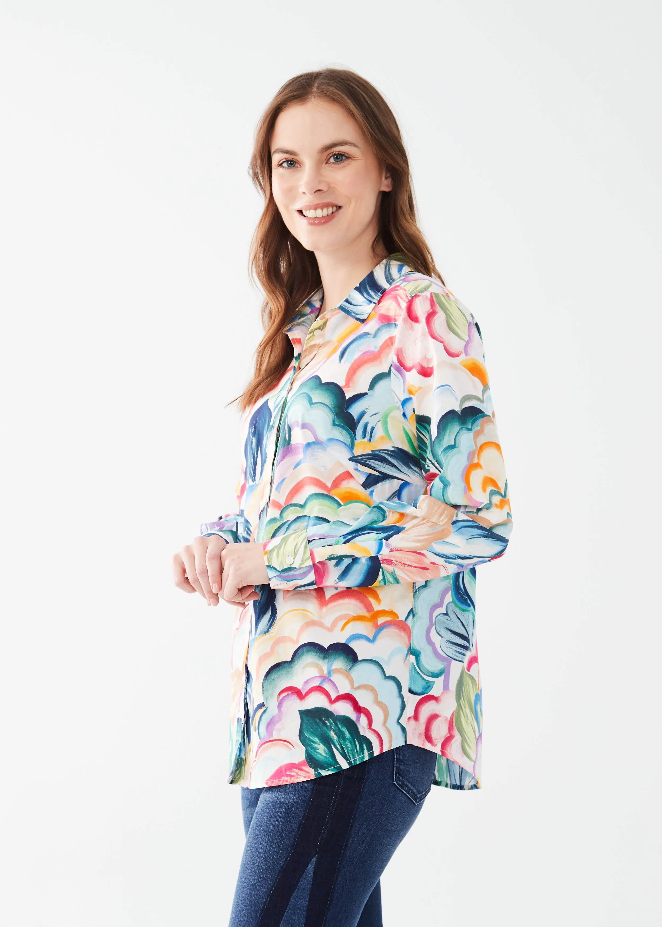 FDJ shirt 7257623, stretch poplin print