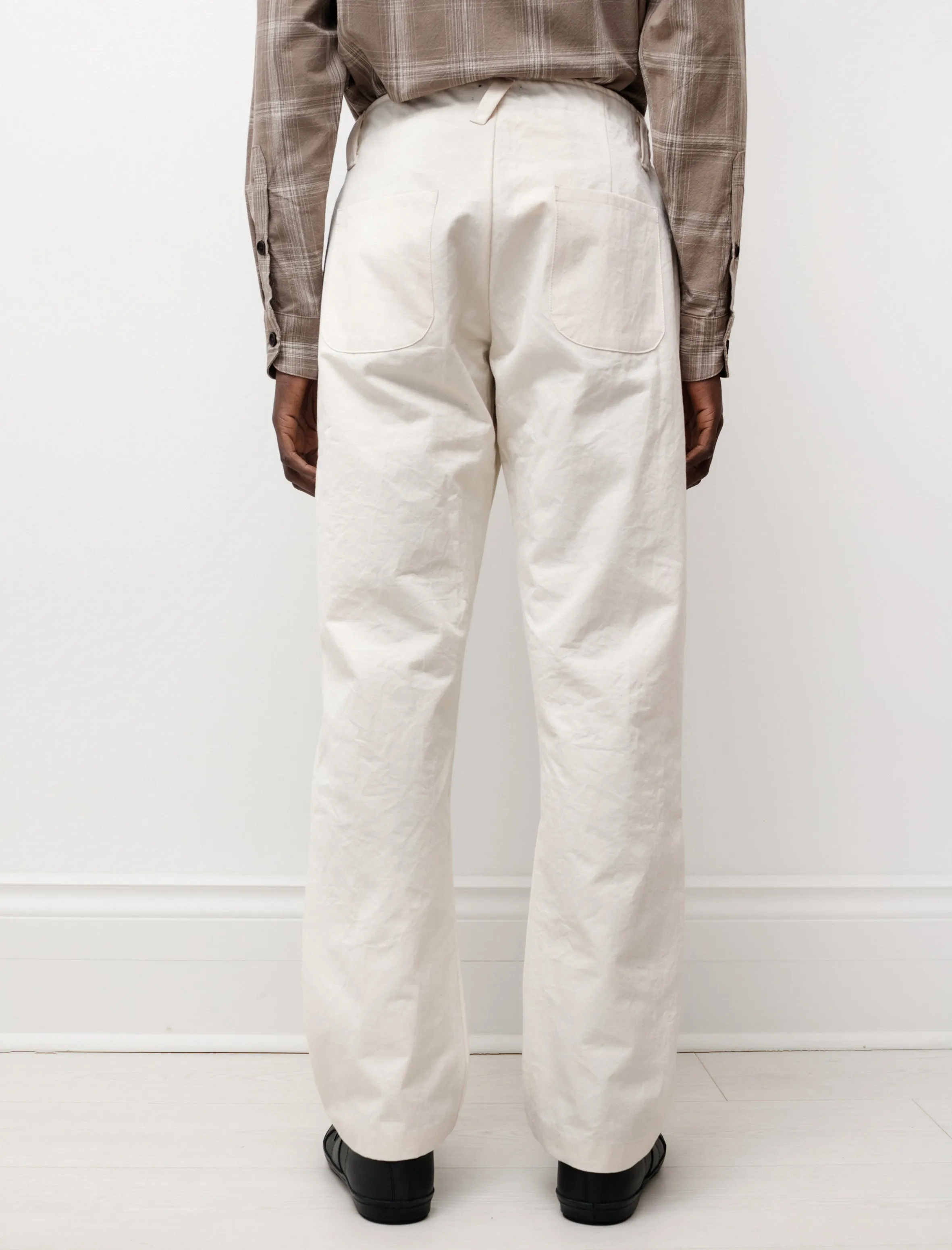 Four Pocket Pant Washed Cotton Twill Natural