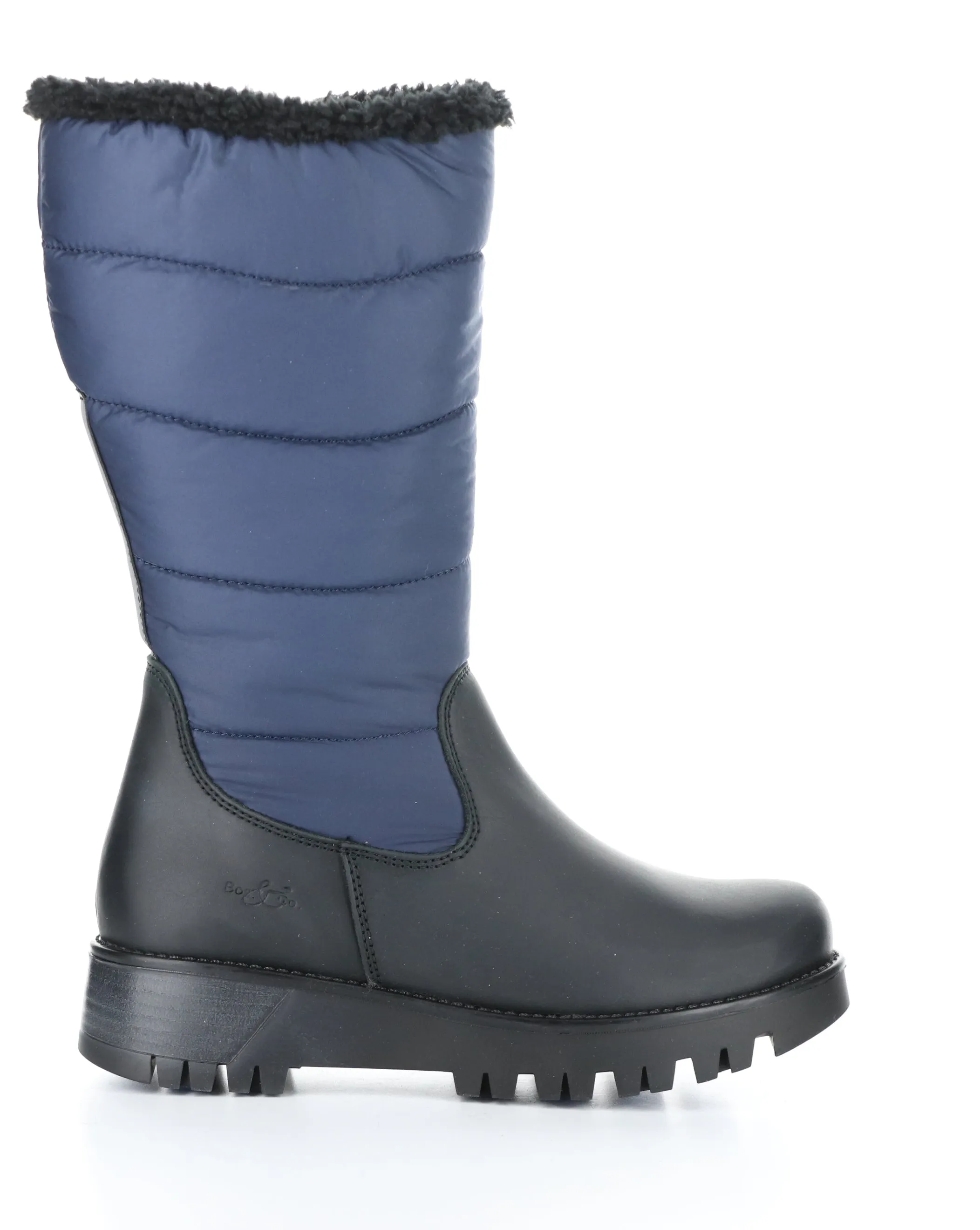 GRACEN PRIMA BLACK/NAVY Round Toe Boots