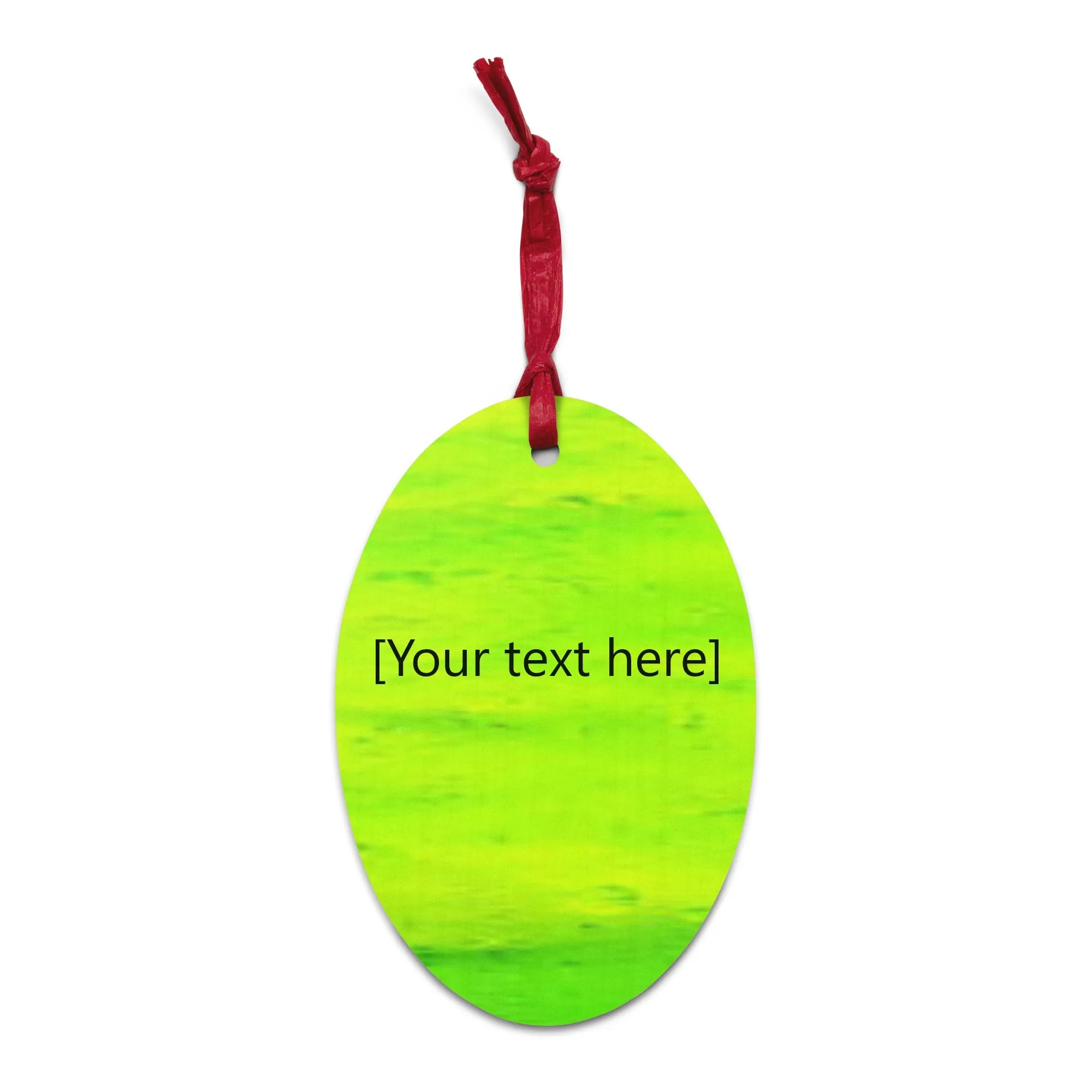 Green Wooden ornament Blanks - Personalized