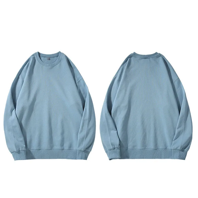 High quality 330g combed cotton Oversize round neck hoodie 17colors