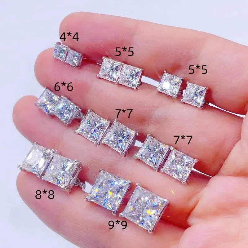 Icy Square Stud Earrings