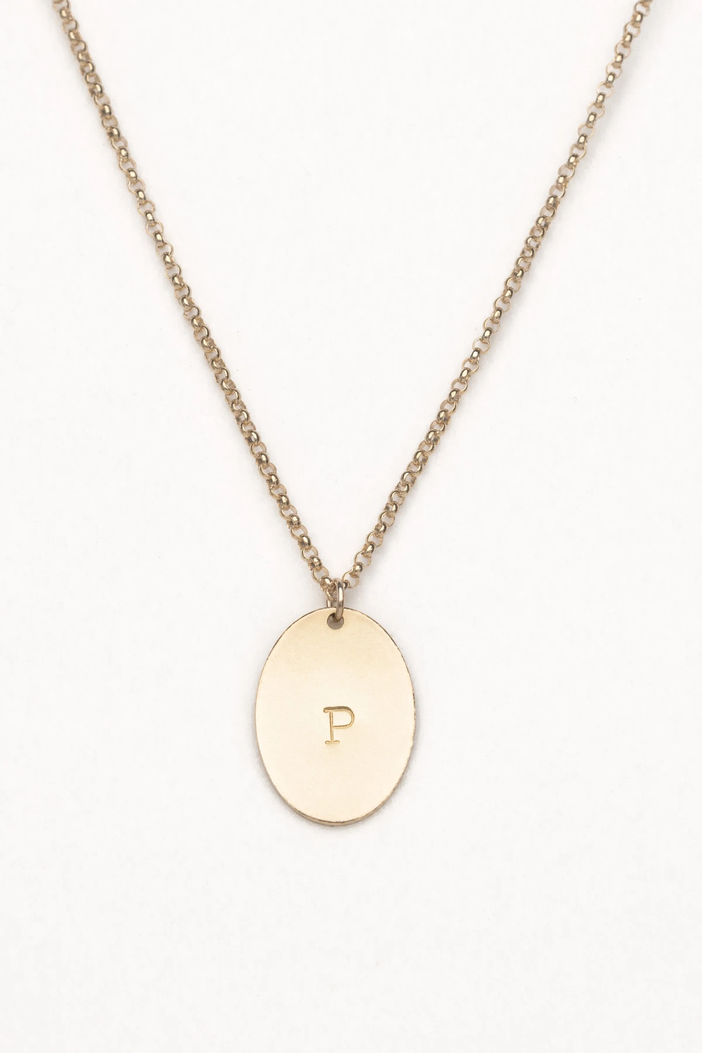 Initial Oval Necklace