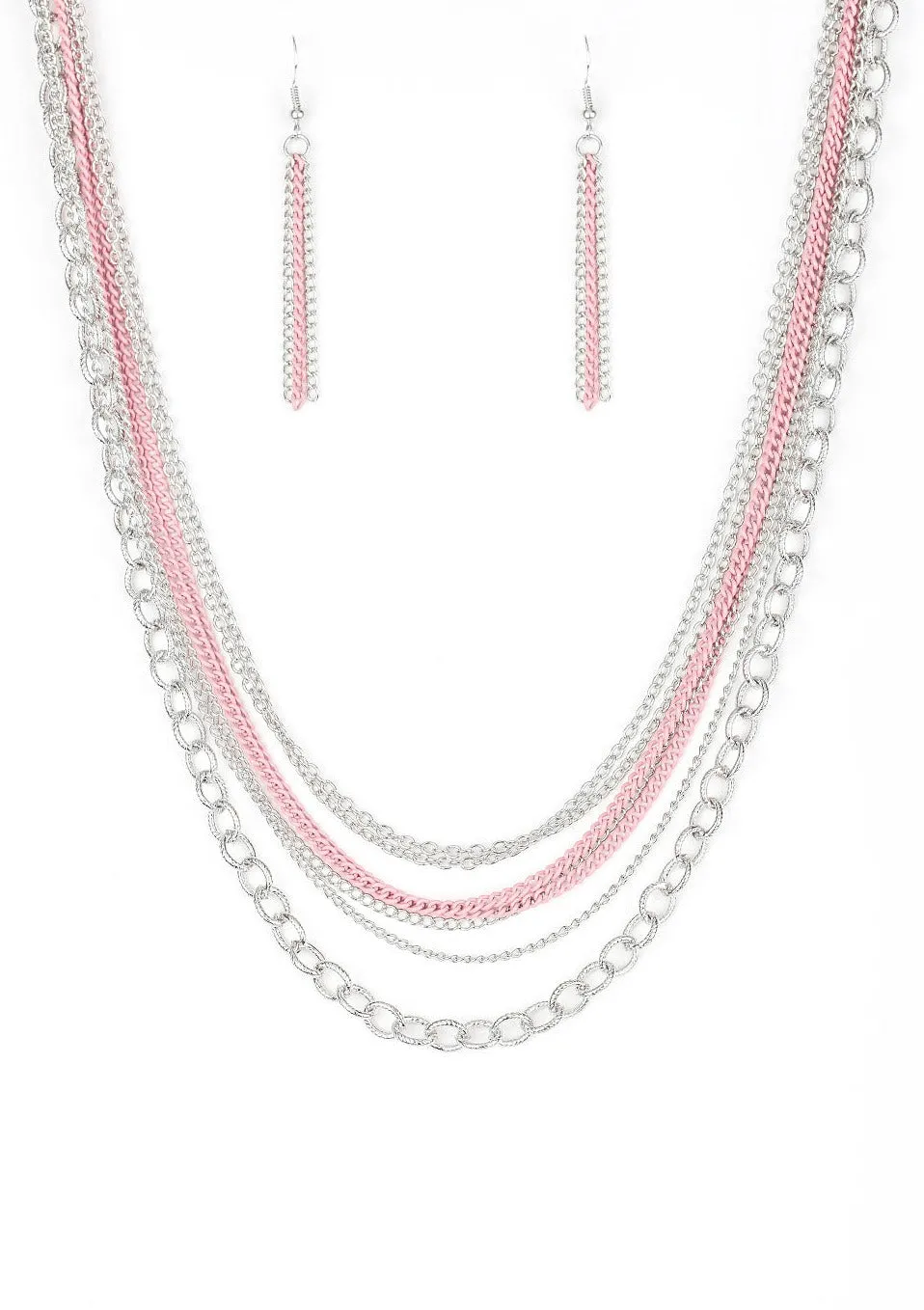 Intensely Industrial Pink Necklace Set