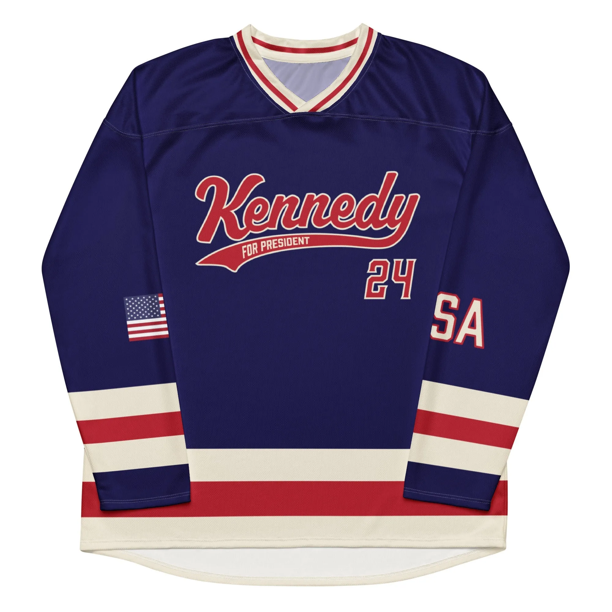 Kennedy for President Hockey Fan Jersey