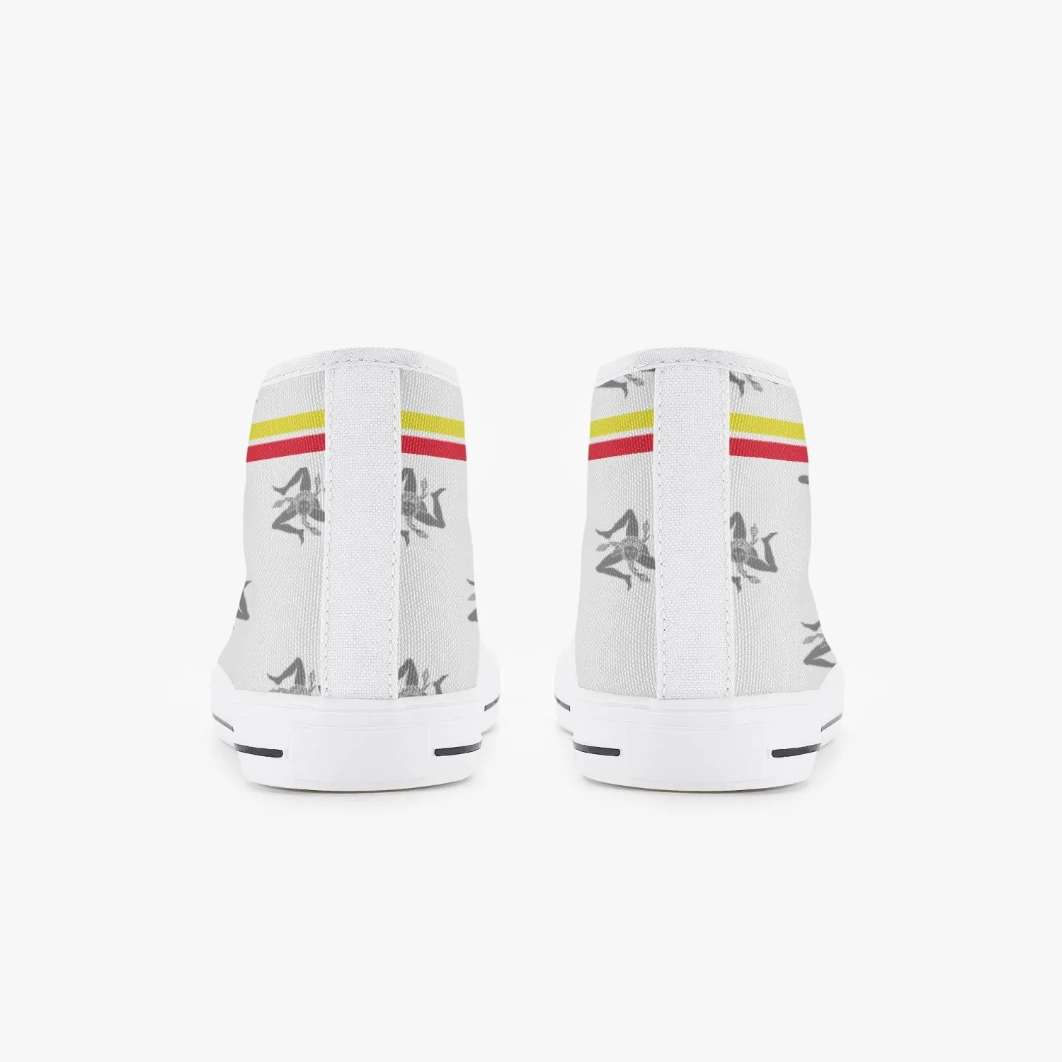 Kid’s High-Top Shoes Siclian pattern white