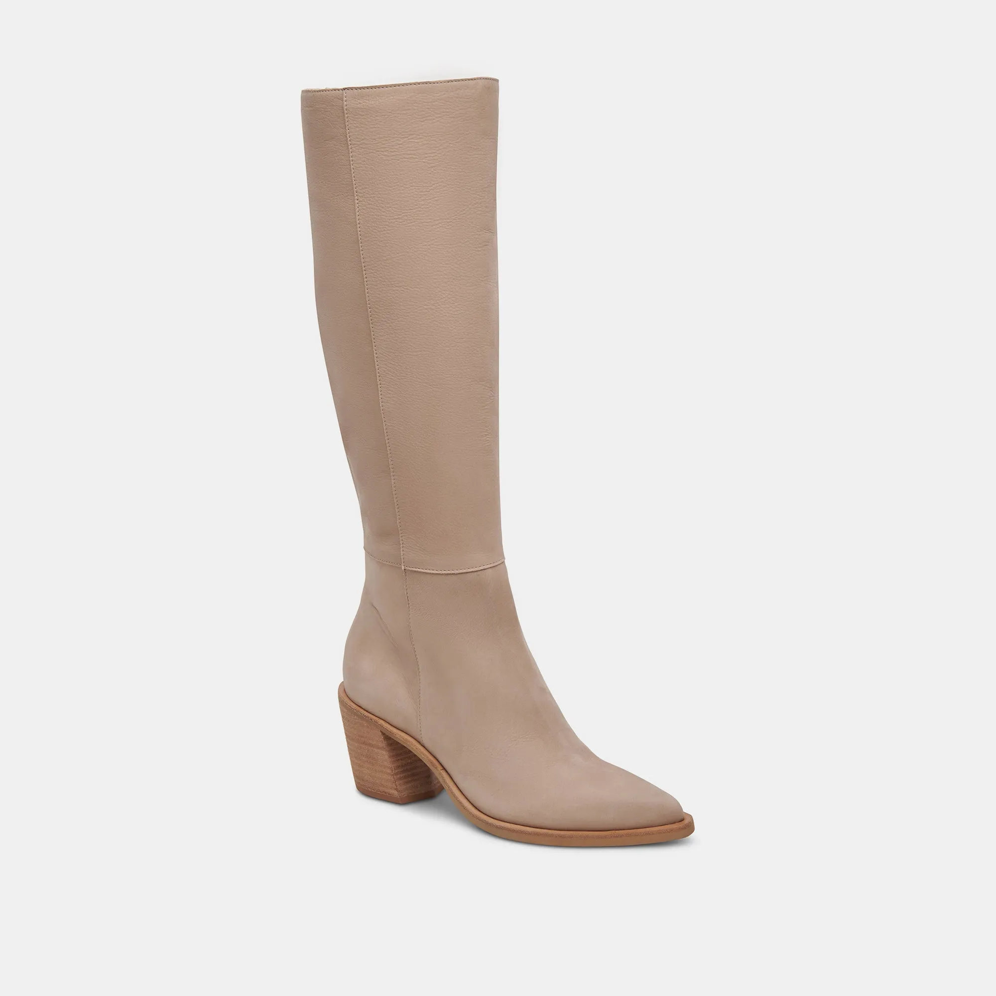 KRISTY BOOTS TAUPE LEATHER - re:vita