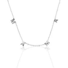 Letter Mama Necklace | Sterling Silver