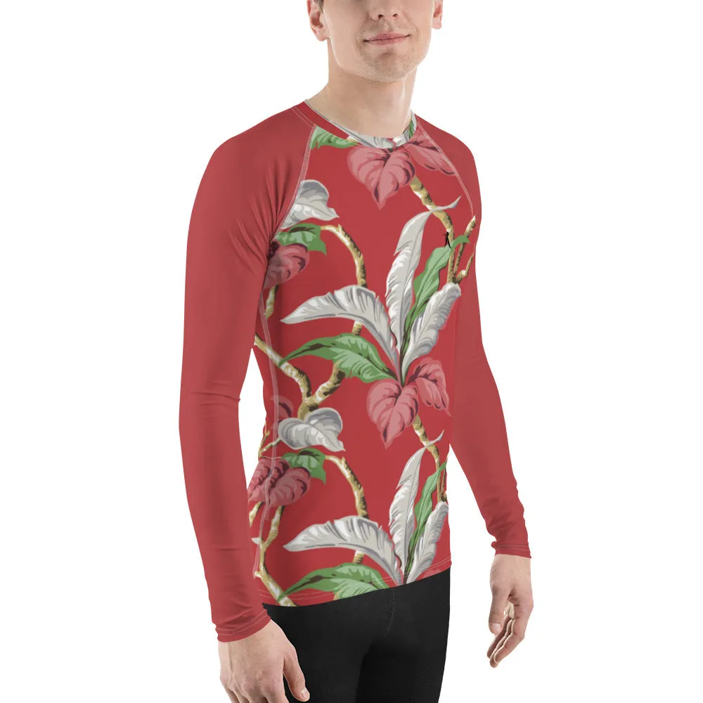 Men's Floral  Rash Guard