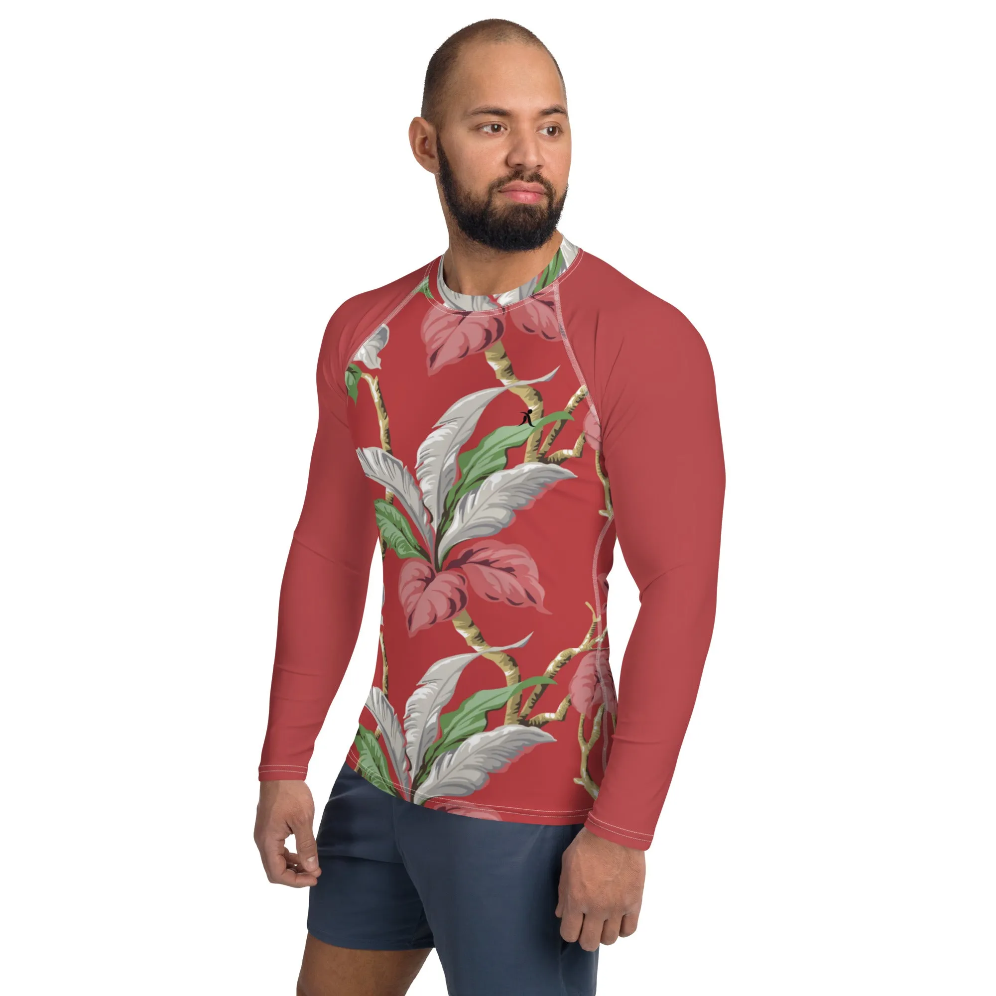 Men's Floral  Rash Guard