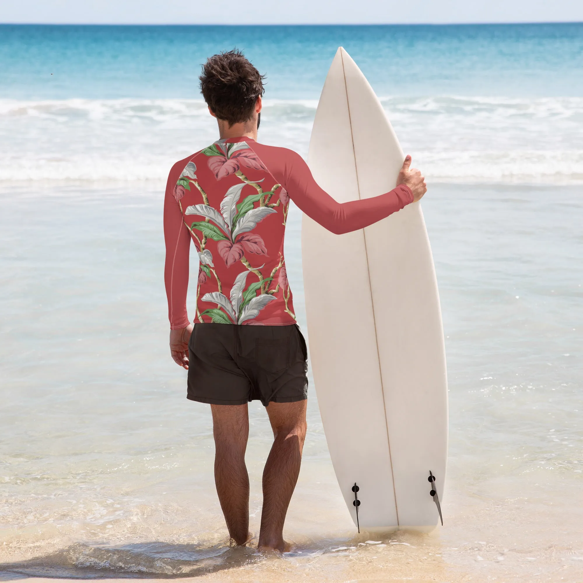 Men's Floral  Rash Guard