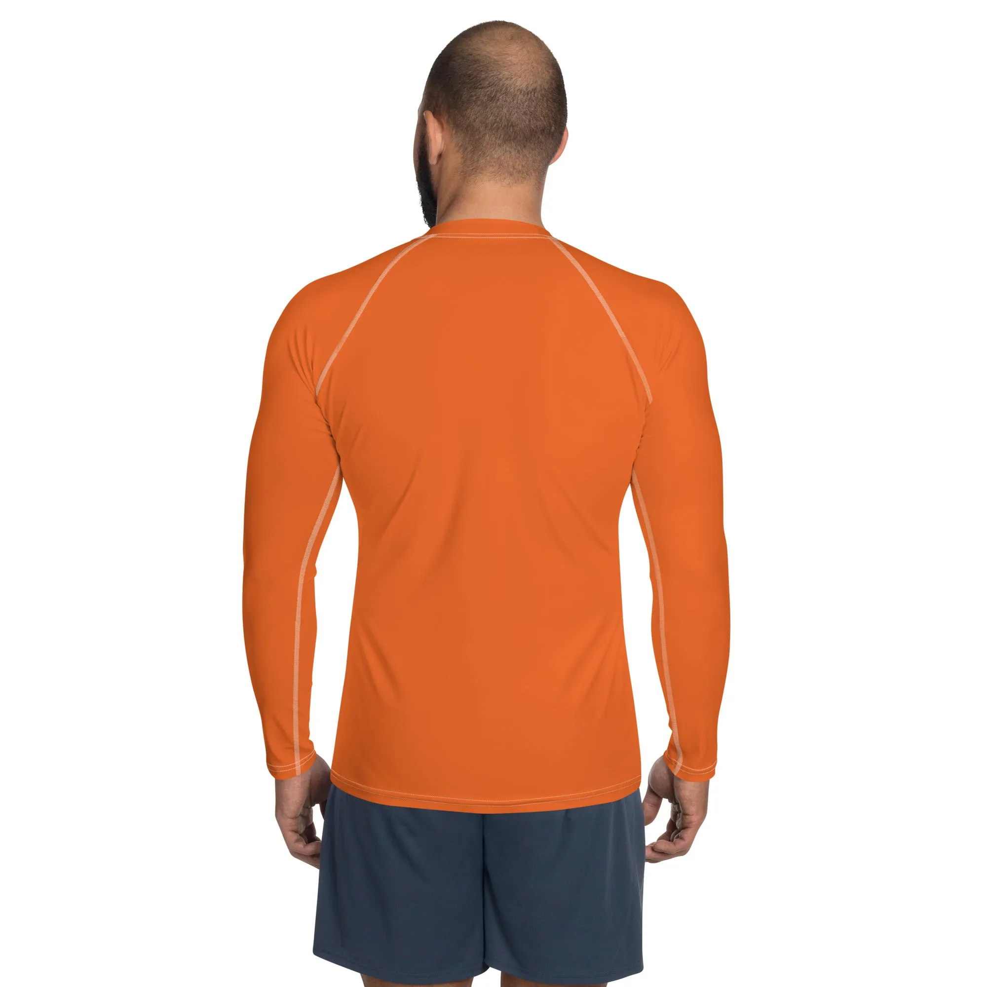 Men's Orange  Rash Guard