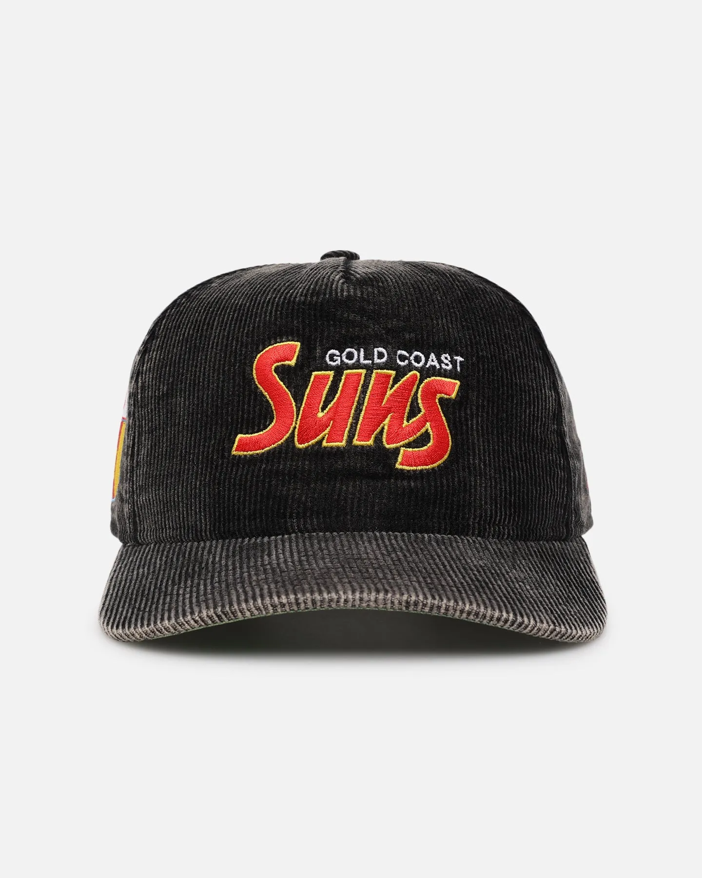 New Era Gold Coast Suns 'Washed Corduroy' Pre-Curved Golfer Snapback Black/Kelly Green