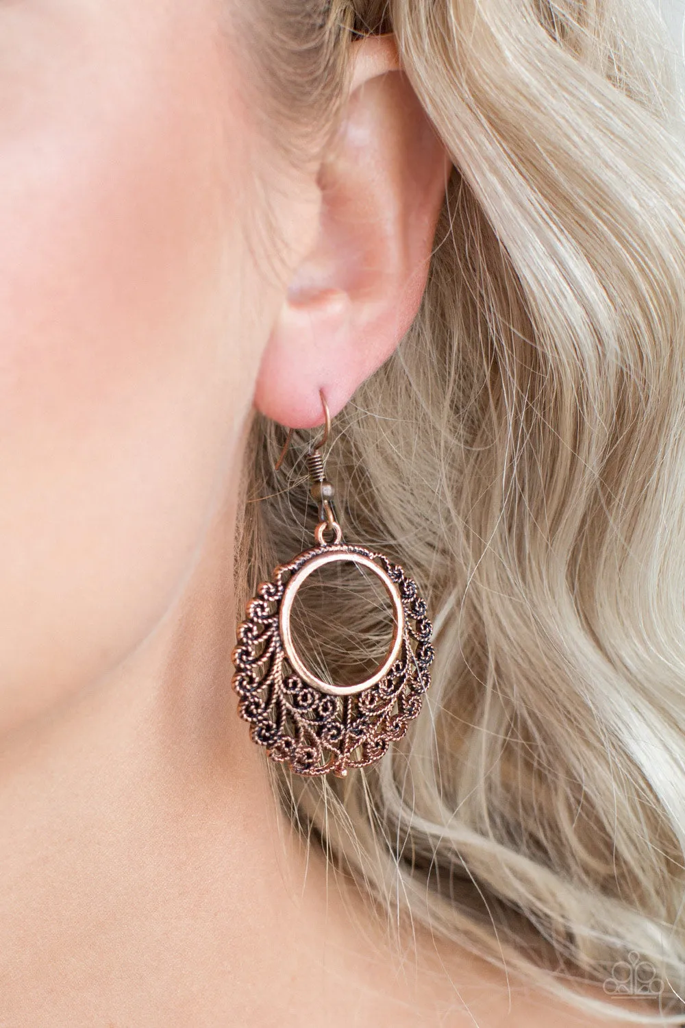 Paparazzi Grapevine Glamorous Copper Earrings